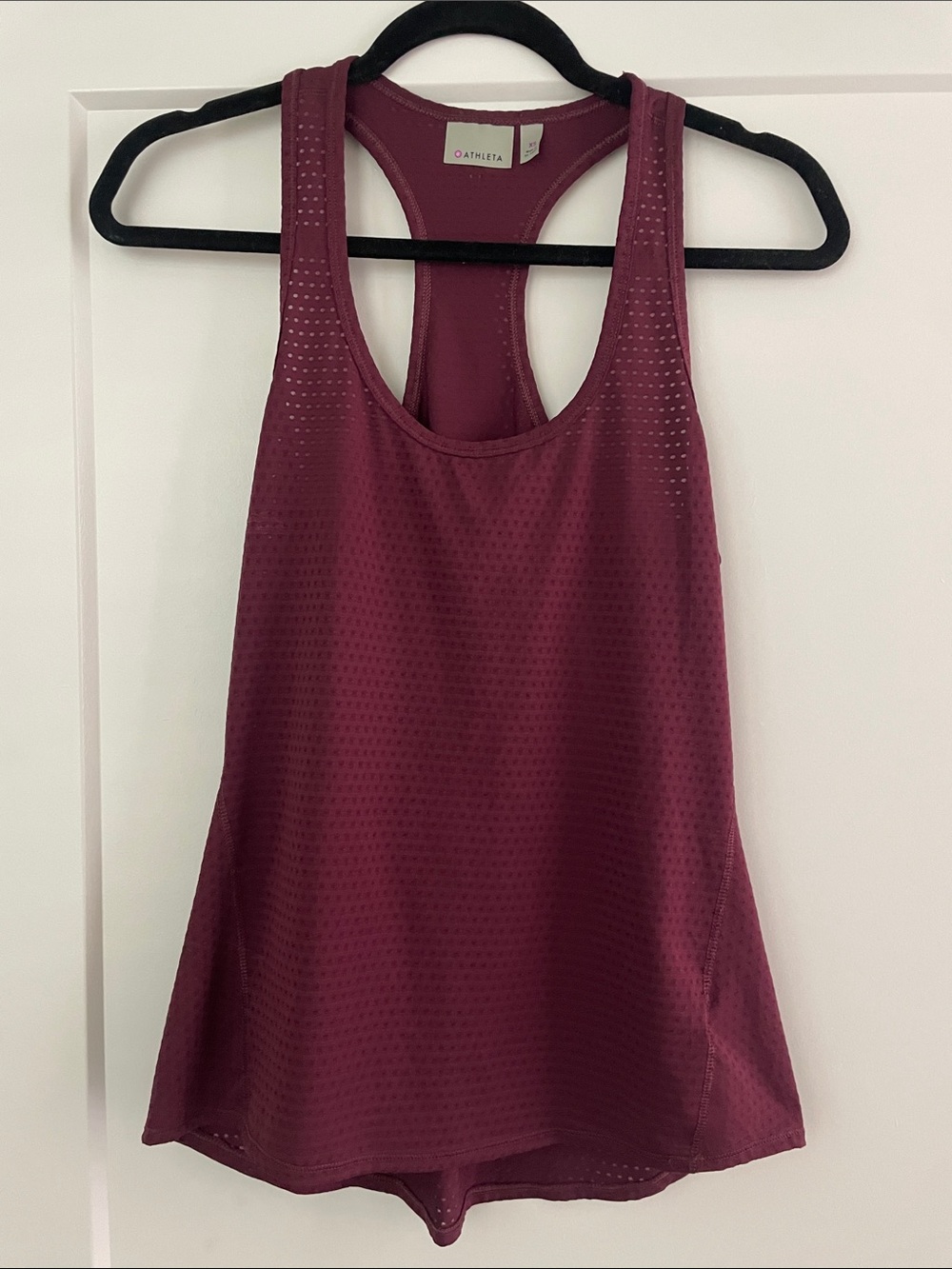 Athleta Burgundy Racerback Performance Tank